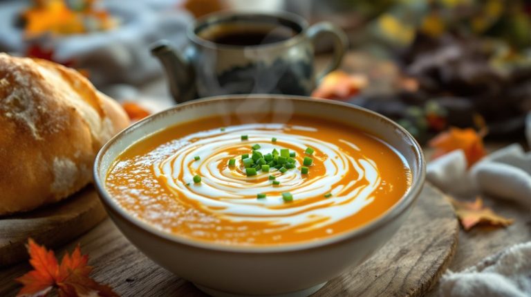 soupe crémeuse de courge musquée