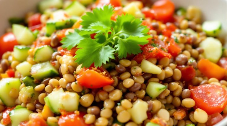 salade de lentilles recette protéinée