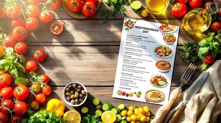 menu hebdomadaire du régime méditerranéen