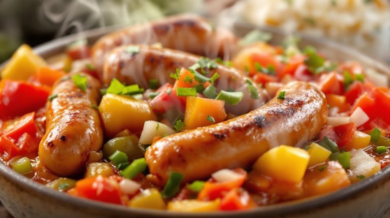 réunion s plat de saucisse savoureux