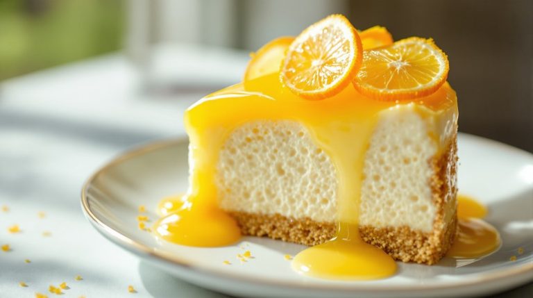 dessert au fromage à la crème parfumé au citron