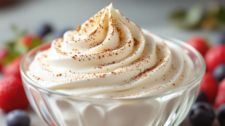 topping de crème fouettée pour dessert