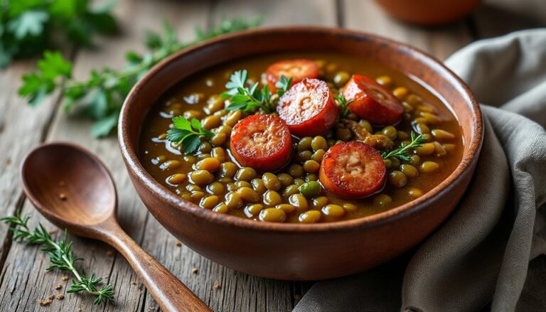 découvrez notre recette de lentilles aux saucisses, un plat savoureux, réconfortant et simple à réaliser pour toute la famille.