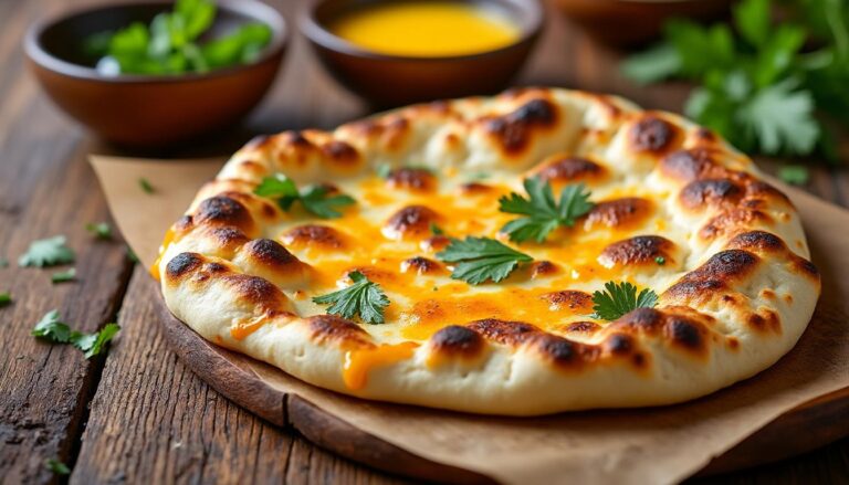 découvrez comment préparer facilement un délicieux cheese naan, ce pain indien au fromage moelleux et savoureux, grâce à notre recette simple et rapide.