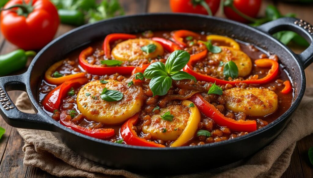 découvrez notre recette traditionnelle de chakchouka, un plat savoureux et facile à préparer, parfait pour un repas convivial et authentique.